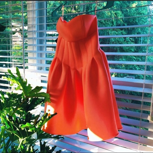 NWT structured coral pink dress - Picture 4 of 11